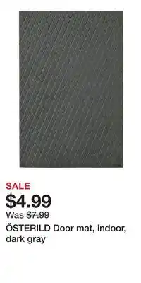 IKEA ÖSTERILD Door mat, indoor, dark gray offer