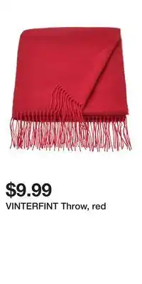 IKEA VINTERFINT Throw, red offer