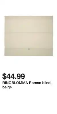 IKEA RINGBLOMMA Roman blind, beige offer