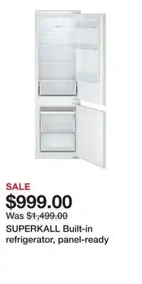 IKEA SUPERKALL Built-in refrigerator, panel-ready offer
