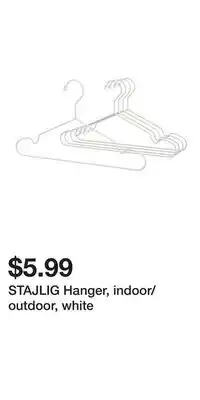 IKEA STAJLIG Hanger, indoor/outdoor, white offer