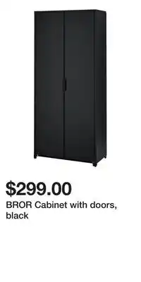 IKEA BROR Cabinet with doors, black offer