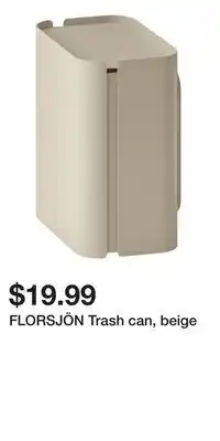 IKEA FLORSJÖN Trash can, beige offer