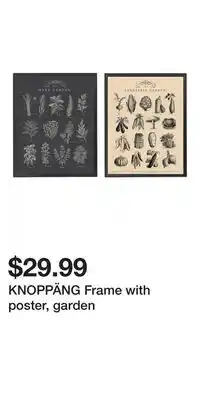 IKEA KNOPPÄNG Frame with poster, garden offer