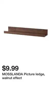 IKEA MOSSLANDA Picture ledge, walnut effect offer