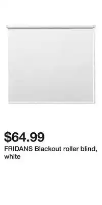 IKEA FRIDANS Blackout roller blind, white offer