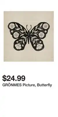 IKEA GRÖNMES Picture, Butterfly offer