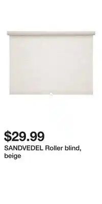 IKEA SANDVEDEL Roller blind, beige offer