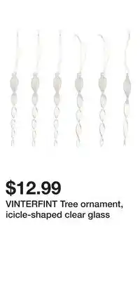 IKEA VINTERFINT Tree ornament, icicle-shaped clear glass offer