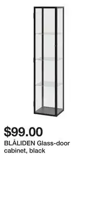 IKEA BLÅLIDEN Glass-door cabinet, black offer