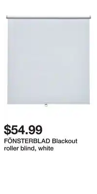 IKEA FÖNSTERBLAD Blackout roller blind, white offer