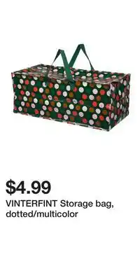 IKEA VINTERFINT Storage bag, dotted/multicolor offer