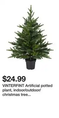 IKEA VINTERFINT Artificial potted plant, indoor/outdoor/christmas tree green offer