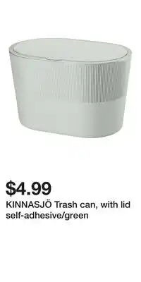 IKEA KINNASJÖ Trash can, with lid self-adhesive/green offer