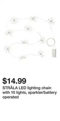 IKEA STRÅLA LED lighting chain with 10 lights, sparkler/battery operated offer