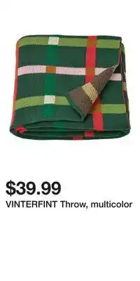 IKEA VINTERFINT Throw, multicolor offer