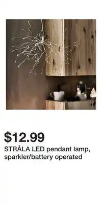 IKEA STRÅLA LED pendant lamp, sparkler/battery operated offer