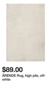 IKEA ÄRENDE Rug, high pile, off-white offer