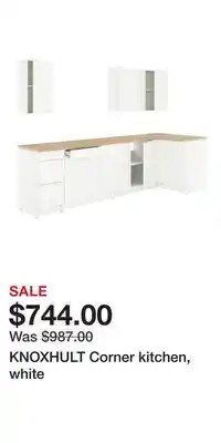 IKEA KNOXHULT Corner kitchen, white offer