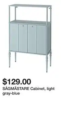 IKEA SÅGMÄSTARE Cabinet, light gray-blue offer