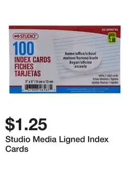 Dollarama Studio Media Ligned Index Cards offer