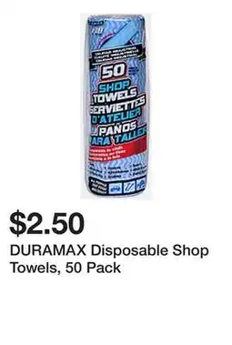 Dollarama DURAMAX Disposable Shop Towels, 50 Pack offer