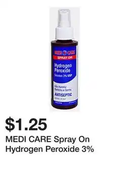 Dollarama MEDI CARE Spray On Hydrogen Peroxide 3% offer