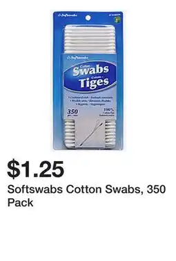 Dollarama Softswabs Cotton Swabs, 350 Pack offer