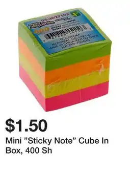 Dollarama Mini Sticky Note Cube In Box, 400 Sh offer