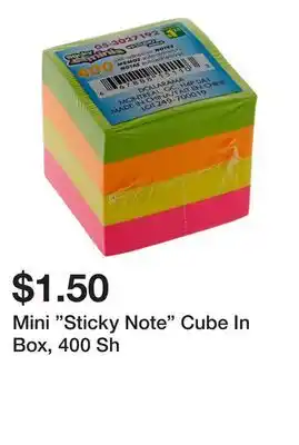Dollarama Mini Sticky Note Cube In Box, 400 Sh offer