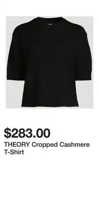 Holt Renfrew THEORY Cropped Cashmere T-Shirt offer