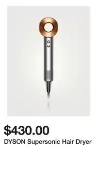 Holt Renfrew DYSON Supersonic Hair Dryer offer