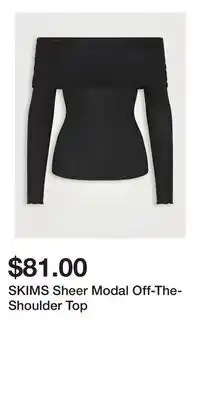 Holt Renfrew SKIMS Sheer Modal Off-The-Shoulder Top offer