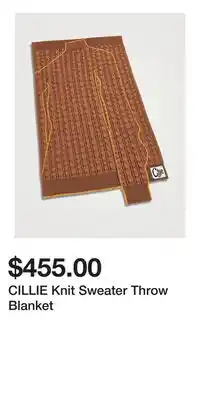 Holt Renfrew CILLIE Knit Sweater Throw Blanket offer