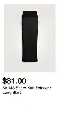 Holt Renfrew SKIMS Sheer Knit Foldover Long Skirt offer