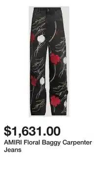 Holt Renfrew AMIRI Floral Baggy Carpenter Jeans offer