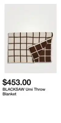 Holt Renfrew BLACKSAW Umi Throw Blanket offer