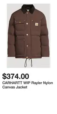 Holt Renfrew CARHARTT WIP Rayler Nylon Canvas Jacket offer