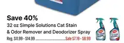 Ren’s Pets Depot Simple Solutions Cat Stain & Odor Remover and Deodorizer Spray offer