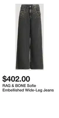 Holt Renfrew RAG & BONE Sofie Embellished Wide-Leg Jeans offer