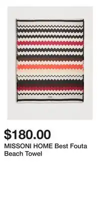 Holt Renfrew MISSONI HOME Best Fouta Beach Towel offer