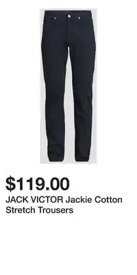 Holt Renfrew JACK VICTOR Jackie Cotton Stretch Trousers offer