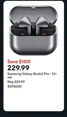 Staples Samsung Galaxy Buds3 Pro - Silver offer