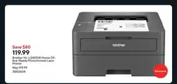 Staples Brother HL-L2405W Home Office-Ready Monochrome Laser Printer offer