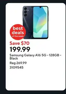 Staples Samsung Galaxy A16 5G - 128GB - Black offer