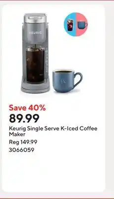 Staples Keurig Single Serve K-Iced Coffee Maker offer