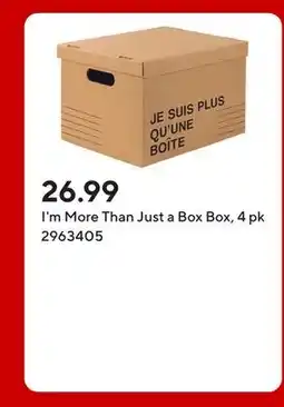 Staples I'm More Than Just a Box Box, 4 pk offer