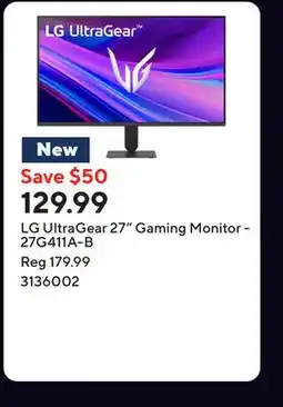 Staples LG UltraGear 27 Gaming Monitor - 27G411A-B offer
