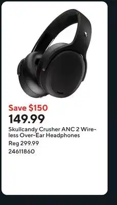 Staples Skullcandy Crusher ANC 2 Wireless Over-Ear Headphones offer