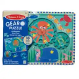 Staples Melissa & Doug Wooden Underwater Jigsaw Spinning Gear Puzzle - 18 Pieces offer